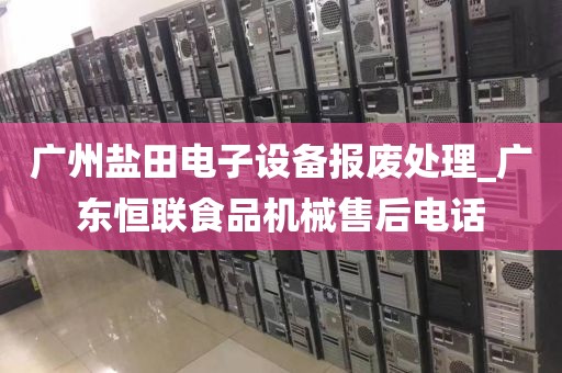广州盐田电子设备报废处理_广东恒联食品机械售后电话